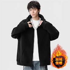 9509小码P52大码P62重磅奥粒绒复合连帽开衫加绒卫衣-99，男装卫衣，星座1107-1