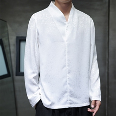 2025春季新款男装唐装风上衣新中式立领提花衬衫C179-P55，男装衬衫，电商B277(原6028)