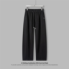 直筒透气舒适纯色休闲裤男宽松抽绳卫裤A329-K9901-P55，男装休闲裤，电商A329