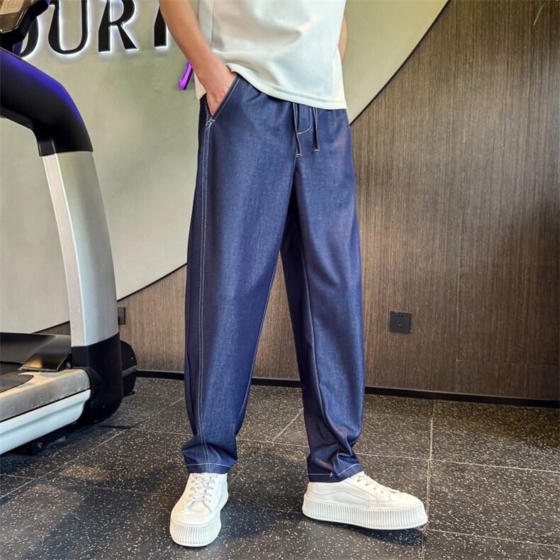 BK68395P6898夏季天丝棉牛仔裤凉感冰丝裤休闲社会小伙店主,男装牛仔裤,电商B340