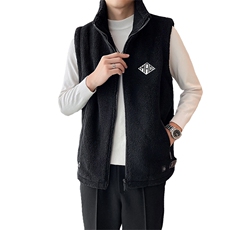 2024冬季加厚羊羔毛立领棉马甲背心外套男M505-p110控165，男装背心/马甲，电商D303