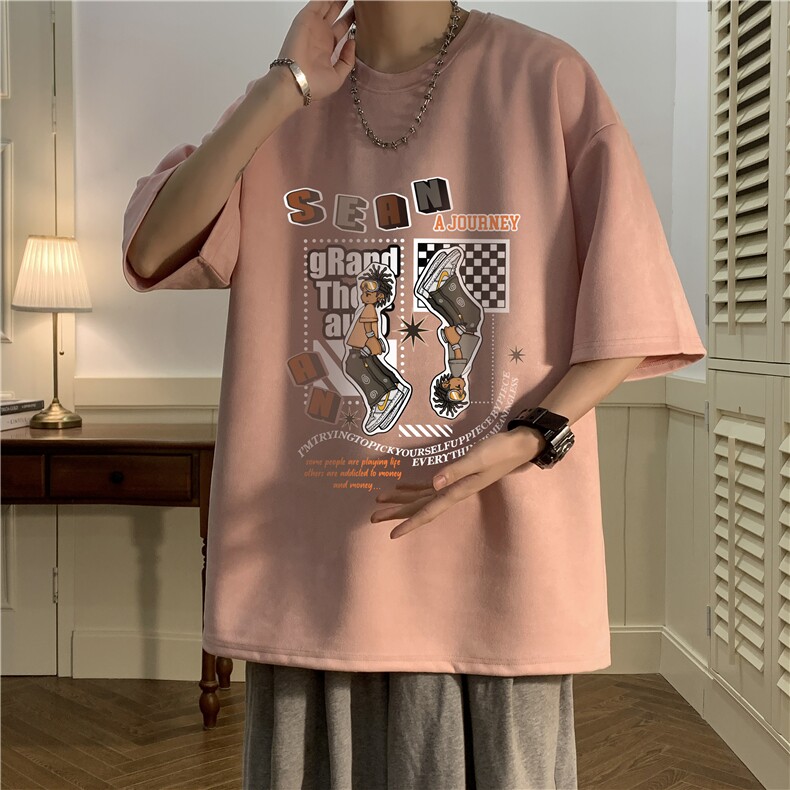 麂皮绒短袖t恤男大码半袖男JD82282-P25,男装T恤,电商A040