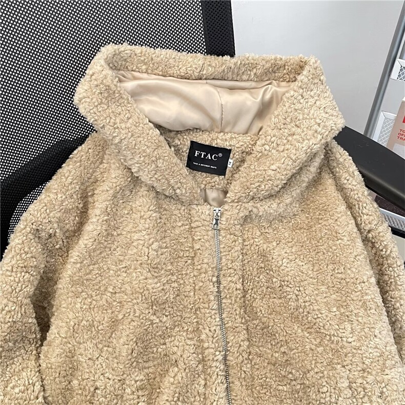 双面穿座山雕毛毛外套女冬季加厚保暖毛领棉服夹克潮流简约,男装夹克,星座506A