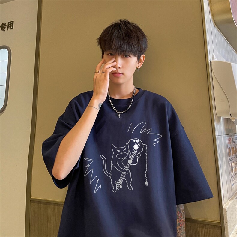 量大优供视频230g重磅纯棉短袖T恤男NT234-特P19控38,男装T恤,电商B367