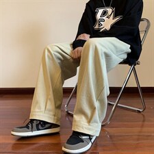 秋季新款宽松褶边工装休闲裤XZ604-KG35-P55控68，男装工装外套，星座604