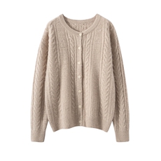 2025春秋新款羊绒衫女100山羊绒纯色V领针织衫不对称绞花设计打底，女装羊绒衫，雪山红莲