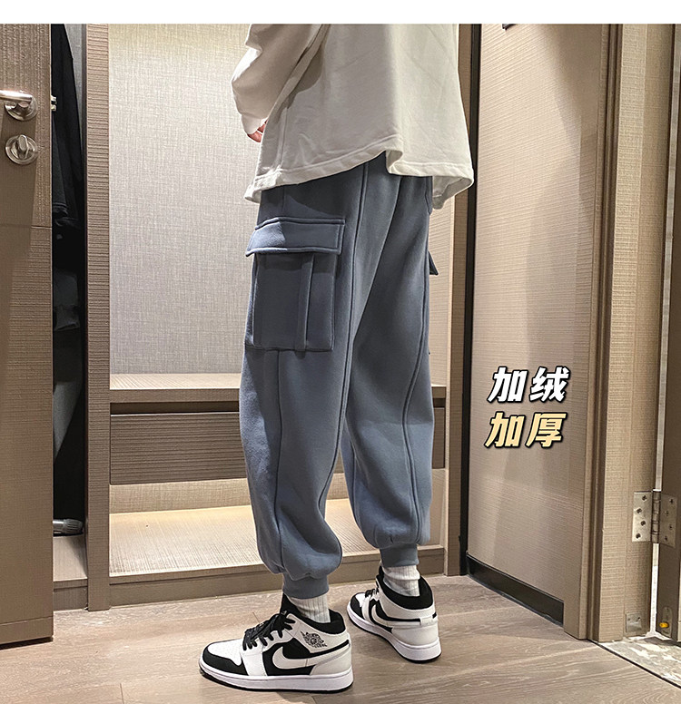 XZ409-1-K452-加绒P60-常规P55冬季加绒加厚运动裤工装休闲裤,男装休闲裤,星座1514