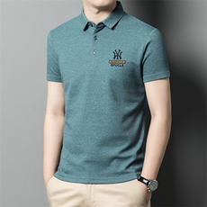 男士polo衫短袖夏季薄款高端T恤新款中年商务休闲宽松半袖男装，男装T恤，钱塘6003（原4033）