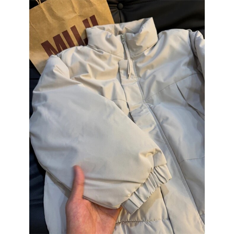 现货美式高街休闲夹克冬季立领纯色三防户外工装加厚棉服外套,男装夹克,电商A486