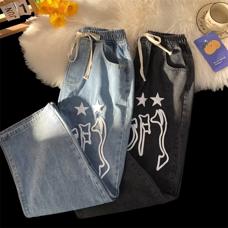 美式牛仔裤男春秋新款休闲直筒裤XK8006P40,男装牛仔裤,星座1116-2