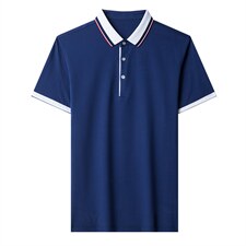 宽松2023年潮流上衣翻领短袖夏季衬衫纯色百搭POLO衫P55，男装Polo衫，星座1105-3