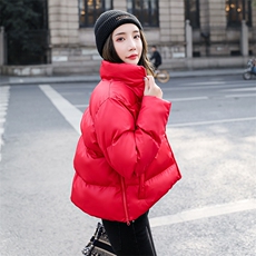 棉服女小个子女冬季新款宽松加厚立领短款羽绒棉棉衣棉袄外套上衣，女装棉衣/棉服，韩蔻秀