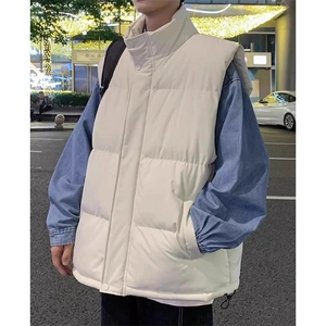 现货5W件冬季三防硬挺boxy短款立领棉衣马夹外套加厚马甲保暖棉服图片