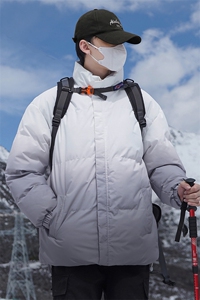 冬季男士新款加厚宽松立领渐变棉衣上衣外套青年棉服8890-特P55图片