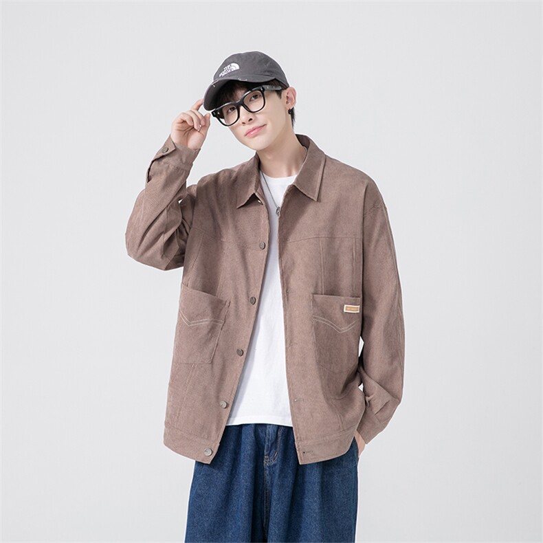 春秋季百搭休闲宽松灯芯绒夹克男士JK153-P60,男装夹克,星座1204