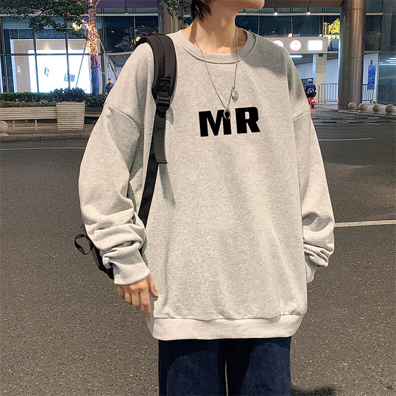 S6253-P28秋季圆领卫衣男大码韩版宽松长袖外套,男装卫衣,电商A040