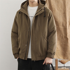 翻领夹克男棉服秋冬加厚保暖拼接棉衣夹短款防水飞行员外套，男装夹克，星座914