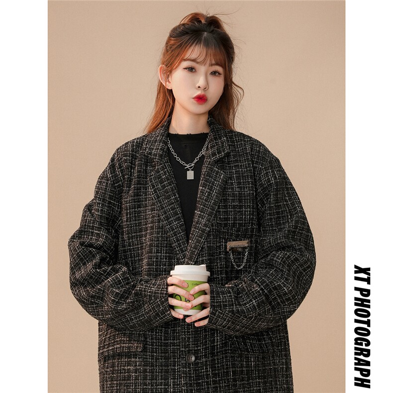 小香风中性风西装女西服男大码M-5XL情侣西服女外套女XF8746P95控,男装西服,星座227-7