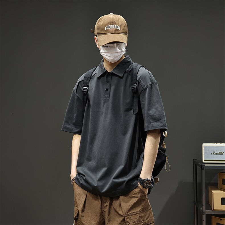 【限价99重磅280G纯棉零缩力凉感科技棉结构设计款2026男POLO短袖,男装T恤,电商D215