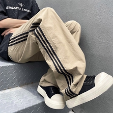 夏款男冰丝速干裤洞洞三条杠长裤h5004P40，男装休闲裤，星座1013-1