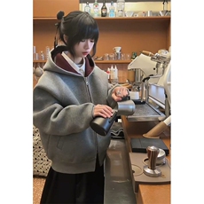 抖音得物高品质秋冬美式高街重磅结构双层双面连帽卫衣外套XS107，男装卫衣，电商A486