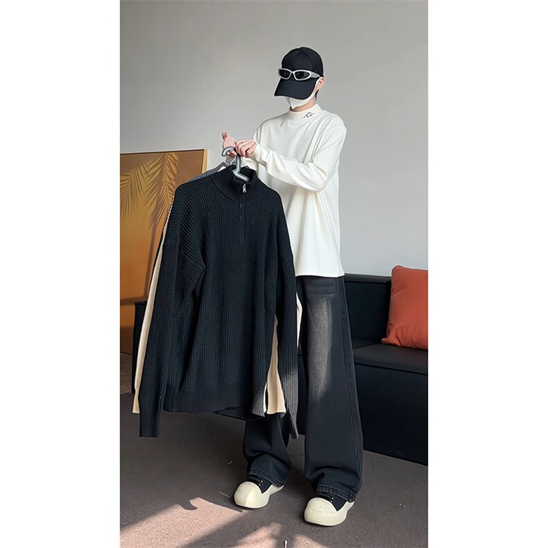 立领毛衣男针织衫外套内搭打底衫KD653-P55,男装针织衫/毛衣,电商D312-1