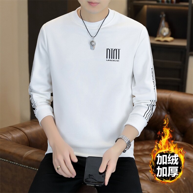 秋季卫衣男士休闲时尚圆领套头圆领卫衣打底衫L512-P47加绒P52,男装T恤,星座310B-3