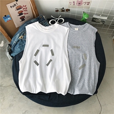 夜光背心男潮短袖反光圆领运动百搭打底衫411-t219-p25，男装背心/马甲，星座410(原411)