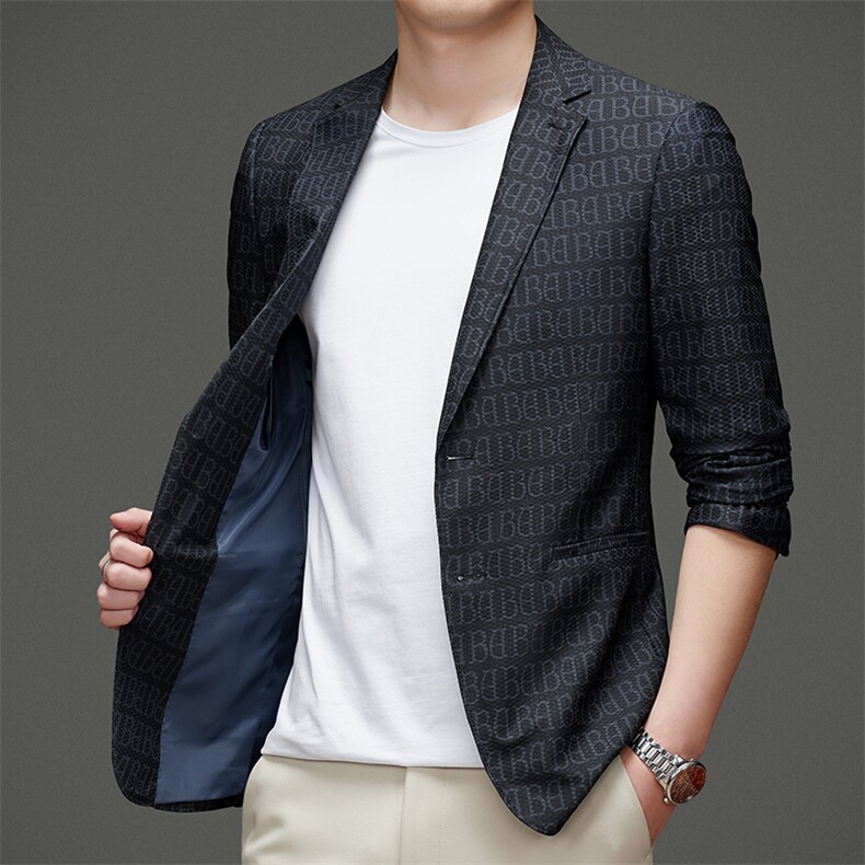 DJ8865钱塘2020-3秋冬季新款时尚休闲简约中年男士西服货稳P147,男装西服,钱塘207-3