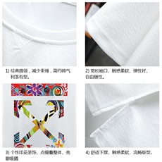 Q11169-P30春夏季七分袖t恤男大码五分袖男短袖中袖展架，男装T恤，电商A040A