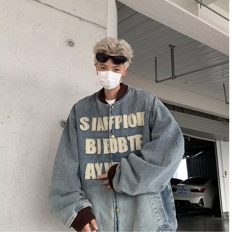 【有货】DN3355-P78春秋学院风重工字母贴布棒球服夹克外套男女,男装夹克,星座603-2