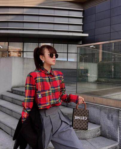 2021年春季格子衬衫新品，女装衬衫，尚映