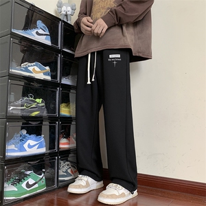 KP756P45美式潮流休闲裤男港风宽松直筒拖地裤束脚裤卫裤