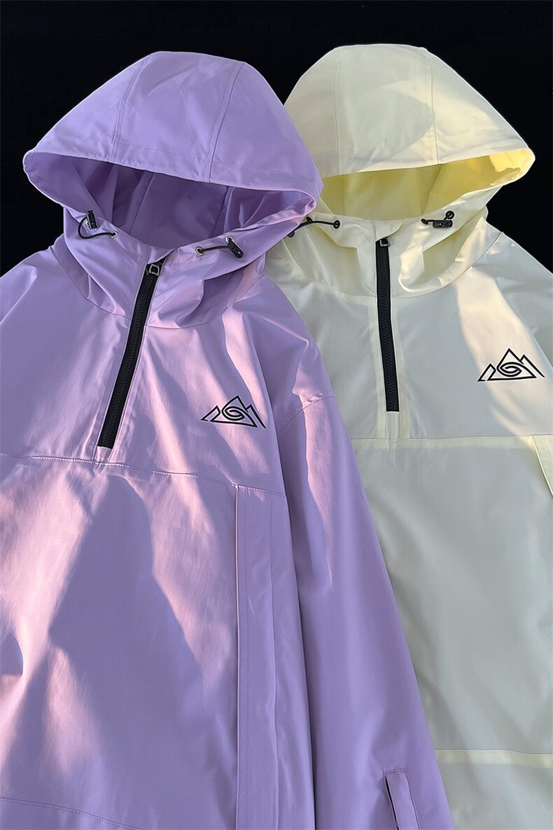 冬新单板防水防风滑雪服男女加绒内里中性风大码套头外套M79-P120,男装棉衣,电商A001