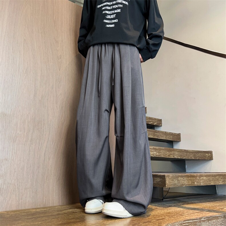 春季新款现货男女同款直筒弯刀休闲裤DSA157B-K2609-P43,男装休闲裤,电商A157B