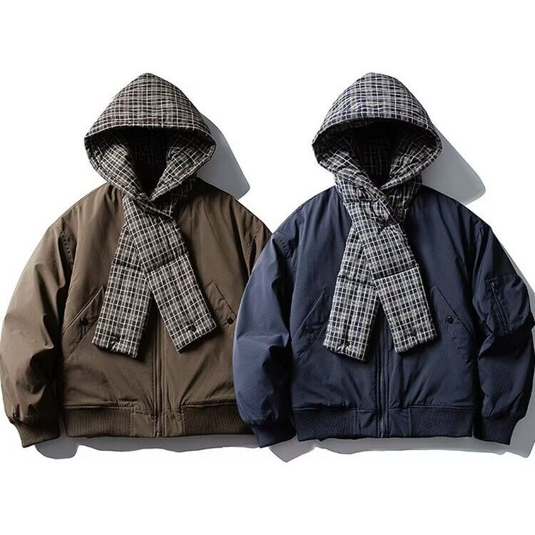 有货DMF18-特批90抖音得物高质量披肩格子棉服外套,男装棉衣,星座603-2