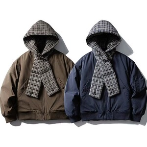 有货DMF18-特批90抖音得物高质量披肩格子棉服外套图片