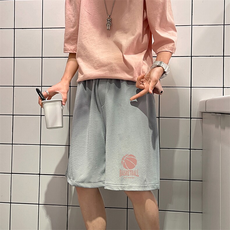 MK37237-P15冰丝短裤男士大码宽松休闲五分裤男运动中裤,男装休闲裤,电商A040