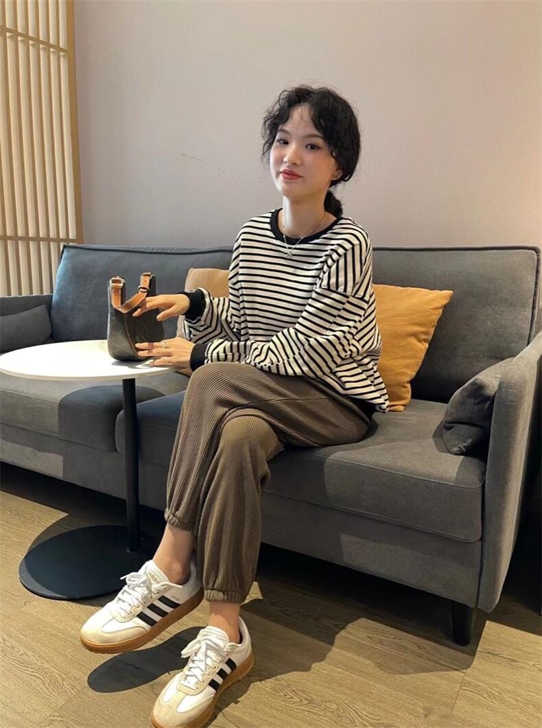 7118条纹卫衣，女装卫衣/绒衫，续加 XJ