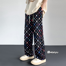 XZ616早秋季新款格子裤痞帅设计感休闲裤TY896P55控68，男装休闲裤，星座512A（原616）