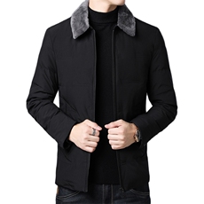 XS98209冬季男士羽绒服外套翻领白鸭绒休闲毛领加厚保暖P240，男装羽绒服，电商B360