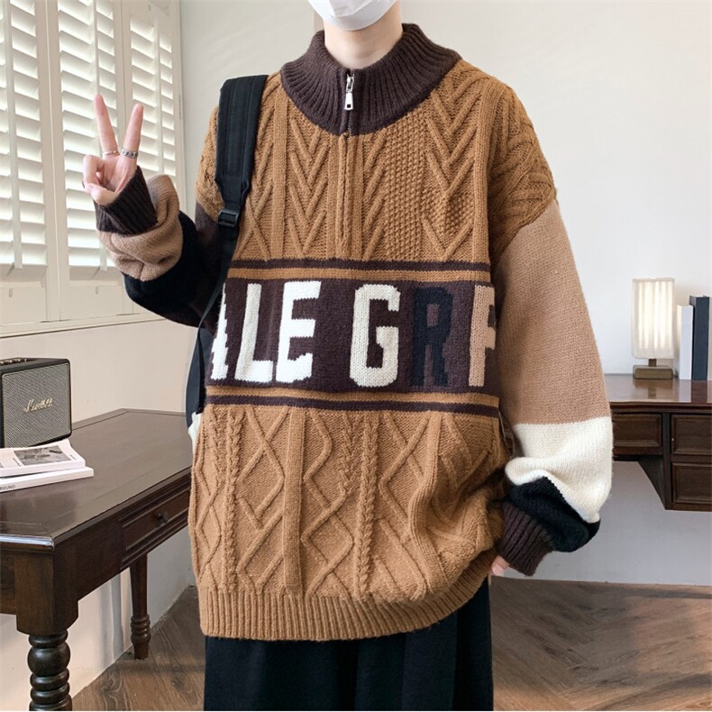 【新品】2025秋冬男士时尚休闲百搭针织连帽毛衣潮流-M242-P68,男装针织衫/毛衣,星座1105-1