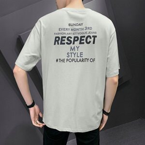 2021夏季新款短袖T恤男体恤潮牌潮流纯棉印花打底衫DS733TP25图片