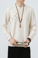 2026新款秋冬风长袖卫衣汉服盘扣中式保暖打底衫2378-P60，男装T恤，星座1105-3