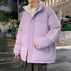 秋冬季约会棉服情侣款潮流加厚外套男女MY4602-P75，男装棉衣，星座1204