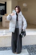 新款上新！灰色90%白鸭绒羽绒服2c169-2576-P320K438，女装羽绒服，2C169