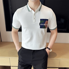 2026夏季新款潮牌短袖T恤口袋设计翻领Polo衫T0279-P55，男装T恤，电商D342