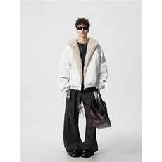 现货螺纹拼接座山雕棉服美式连帽重磅情侣外套A170-M911-P138，男装棉衣，电商A170