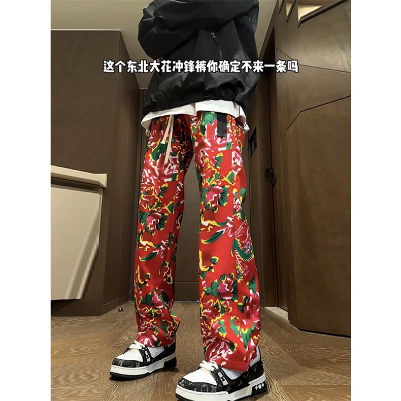 抖音品质大码东北大花防水加绒冲锋裤XZ806-CK23066-P50控78图片