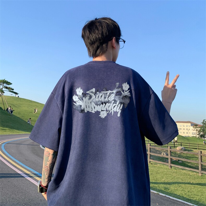 量大优供视频重磅麂皮绒短袖T恤男JPDX228-特P19,男装T恤,电商B367
